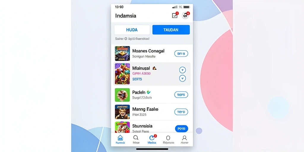 Level dengan desain yang penuh warna dan kreatif.